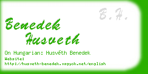 benedek husveth business card